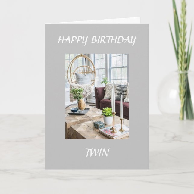 TILL MIN FANTASTISK **TWIN SISTER** BIRTDAKORT KORT (Framsida)