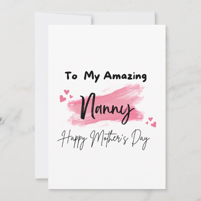 Till min fantastiska barnflicka, Glad morsdag Kort (Framsida)