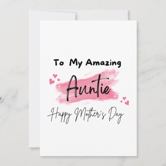 Till min fantastiska faster Glad mors dag Kort (Framsida)