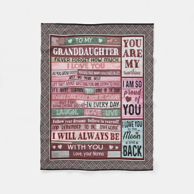 Till min farmors gåva fleecefilt (Framsidan)