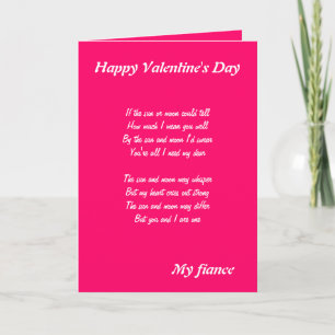till min fästman på valentins dag helgkort