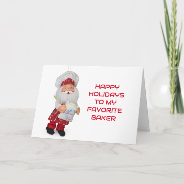 *TILL MIN FAVORITBAKER I CHRISTMAS" HELGKORT (Framsida)