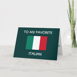 "TILL MIN FAVORITE ITALIAN" GRATTIS PÅ FÖDELSEDAGE KORT