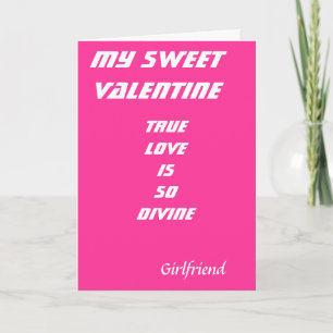 Till min flickväns romantiska valentineser helgkort