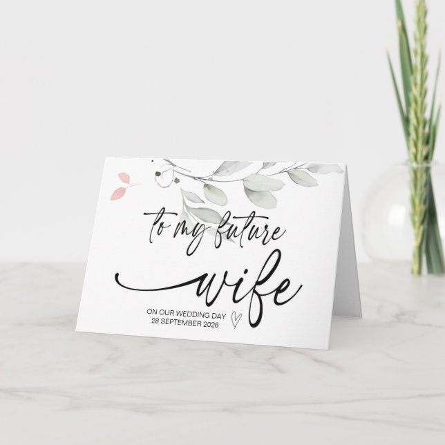 Till min framtida fru från Groom på vår Bröllopsda Kort (Framsida)