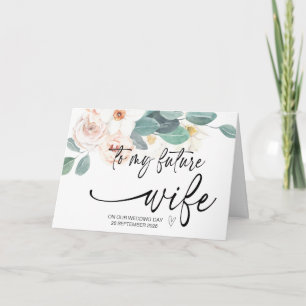 Till min framtida fru från Groom på vår Bröllopsda Kort