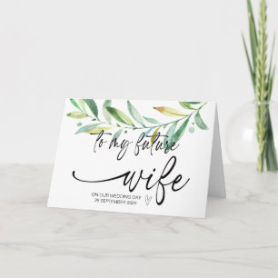 Till min framtida fru från Groom på vår Bröllopsda Kort