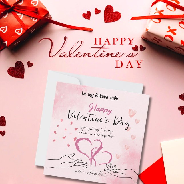 Till min framtida fru Valentine Kärlek-kort Julkort (To My Future Wife Valentine Love Note Card)