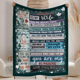 Till min fru Blanket, Kärlek Blanket, hjärtat Fleecefilt