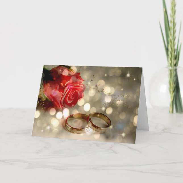 Till min fru - bröllopsdaggiftermål kort (Framsida)