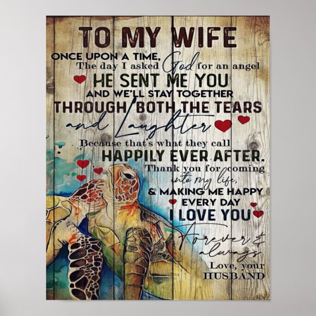 Till min fru Gift | Helgdag Funny Gift Poster (Framsidan)