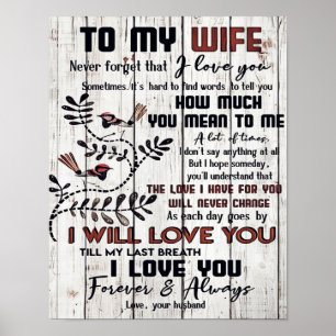 Till min fru Hem-dekanter till min fru närvara Poster