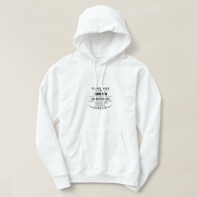 Till min fru i kärlek, skjortan hoodie (Design framsida)