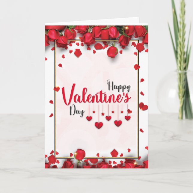 Till min fru på Alla hjärtans dag Helgkort (Framsida)