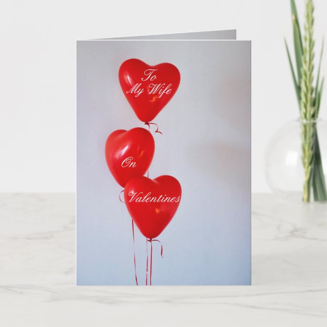 Till min fru på Valentines Kärlek Helgkort (Framsida)
