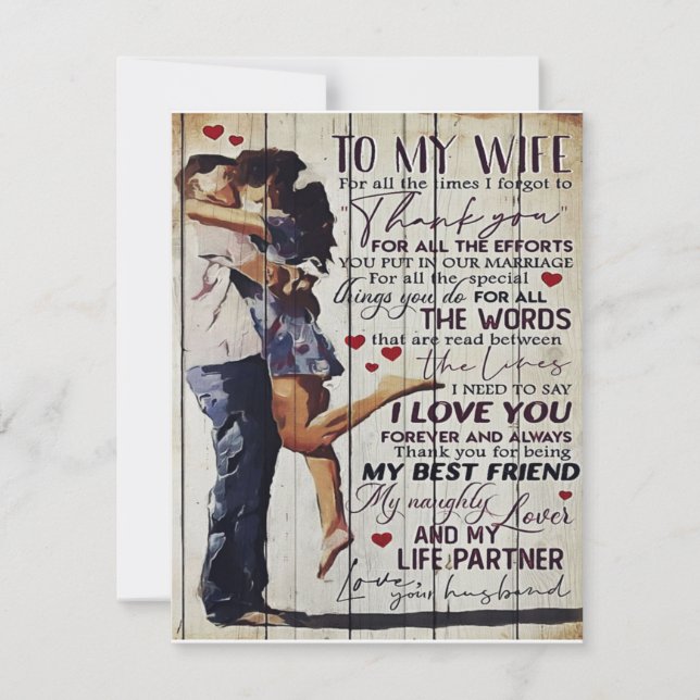 Till min fru Present | Kärlekscitat Present | Inbjudningar (Framsida)