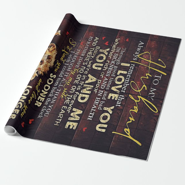 Till min gåva från Make, Personlig närvarande Presentpapper (Utrullad)