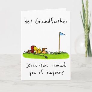TILL MIN *GOLFING GRANDFATER* PÅ DITT BIRTHDAY-KOR KORT