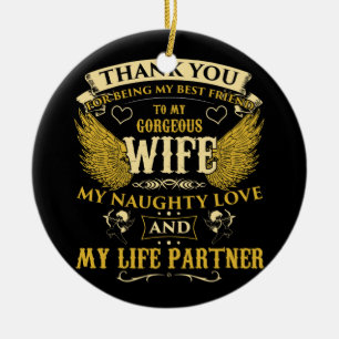 TILL MIN GORGEOUS WIFE JULGRANSPRYDNAD KERAMIK