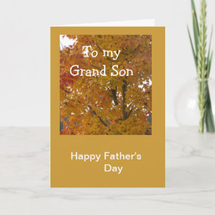 Till min Grand Son, Lycklig Fars dag Kort