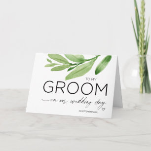 Till min Groom Bröllop-gåva till framtida Make Kort
