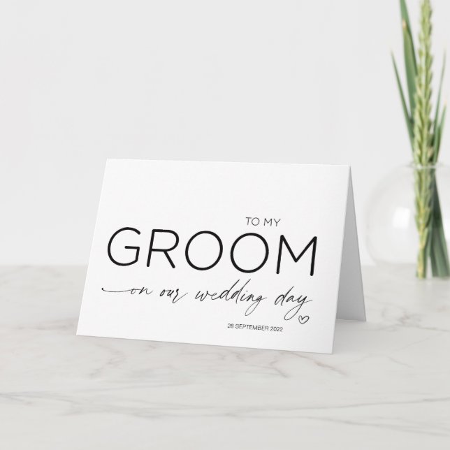 Till min Groom Bröllop Gift Bride i framtida Make Kort (Framsida)