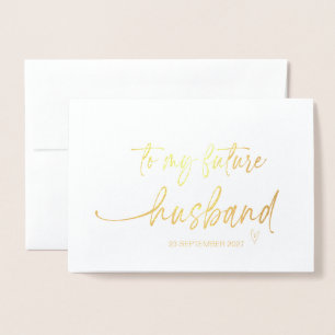 Till min Groom från Bride Bröllopsdag Marry dig om Folierat Kort