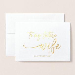 Till min Groom från Bride Bröllopsdag Marry dig om Folierat Kort