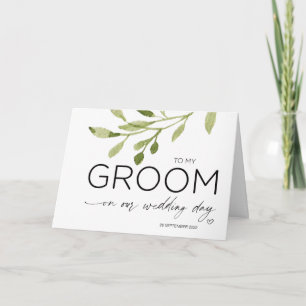 Till min Groom-gåva från Bride Garden Summer Bröll Kort
