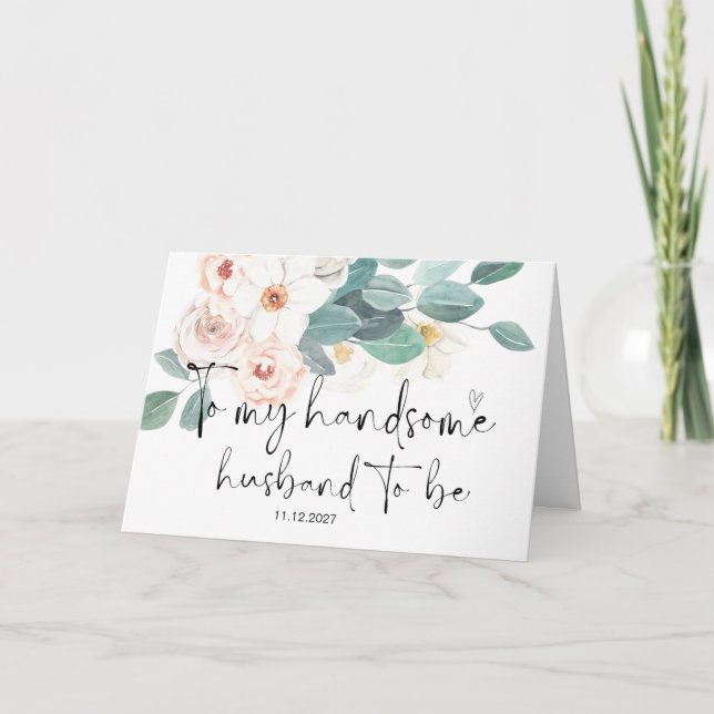 Till min Groom Make-Bröllopsdag Gifta sig Kort (Framsida)