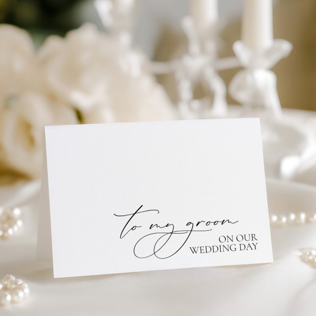 "Till min grupp på min Bröllopsdag"-kort Tack Kort (To My Groom On My Wedding Day" Card)