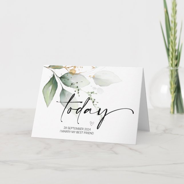 Till min grupp på vår Bröllopsdag från Bride Marri Kort (Framsida)