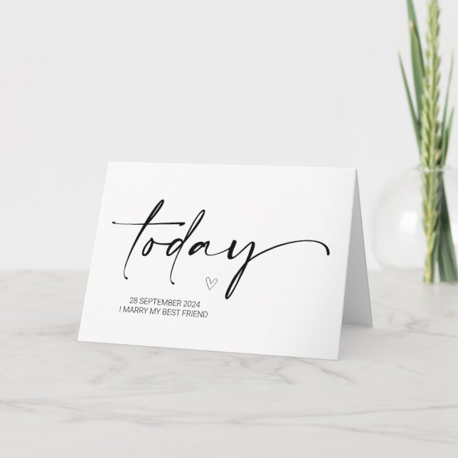 Till min grupp på vår Bröllopsdag från Bride Marri Kort (Framsida)