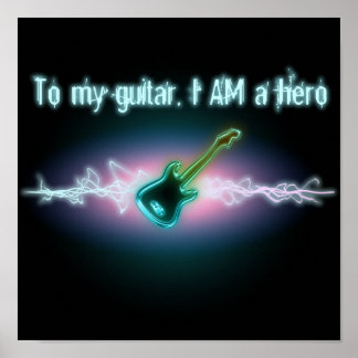 Till min Guitar är jag en Hero Poster