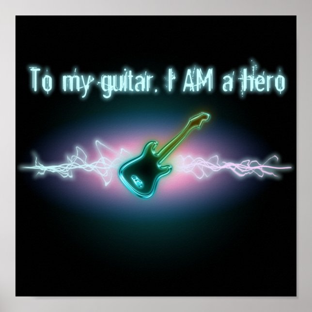 Till min Guitar är jag en Hero Poster (Framsidan)