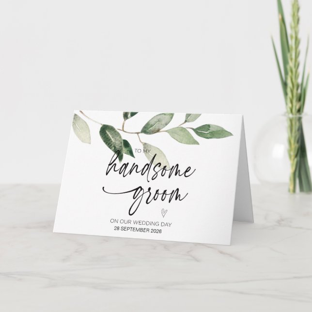Till min handstil på vår Bröllopsdag från frun Kort (Framsida)
