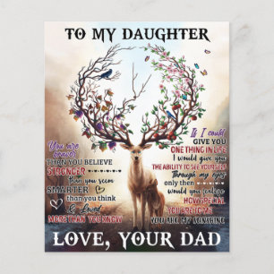 Till min Hjort Dotter Gift, Dotter Birthday Gift Flygblad