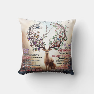 Till min Hjort Dotter Gift, Dotter Birthday Gift Kudde