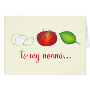 Till min icke-na italienska Mozzarella Tomato Basi Hälsningskort