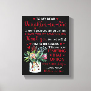Till min kära dotter i juridik canvastryck