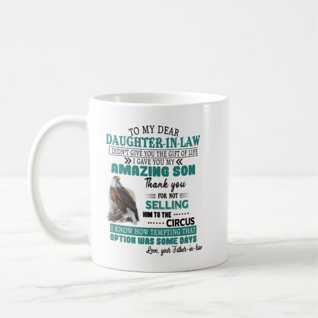 Till min kära dotter i lagtröja kaffemugg (Vänster)