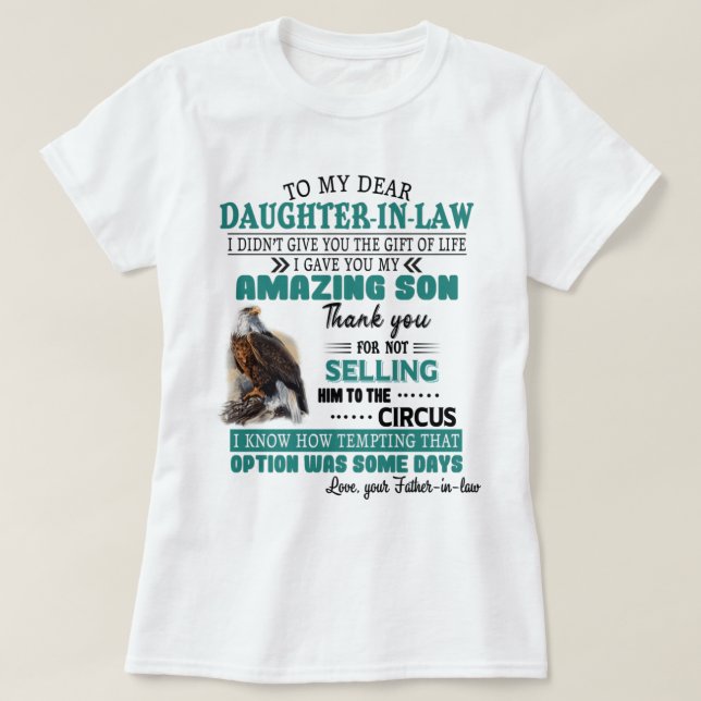 Till min kära dotter i lagtröja t shirt (Design framsida)