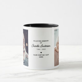 Till min kära minne 2-foto personligt meddelande mugg