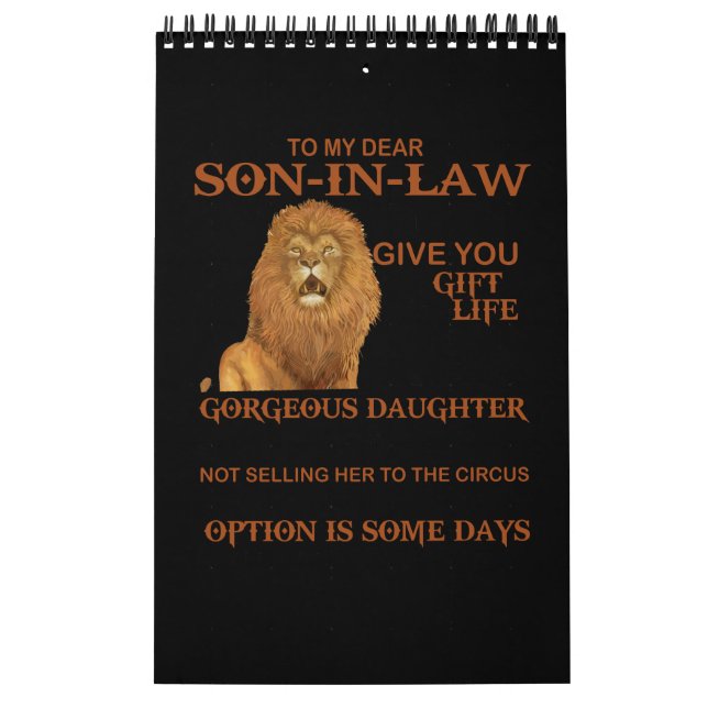 Till min kära svärson Ge, din stora dotter Kalender (Omslag)