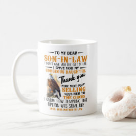 Till min kära svärson kaffemugg