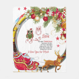 Till min Kärlek en jul till tillsammans Fleecefilt