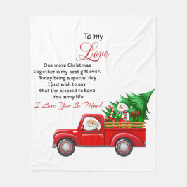 Till min Kärlek en jul till tillsammans Fleecefilt