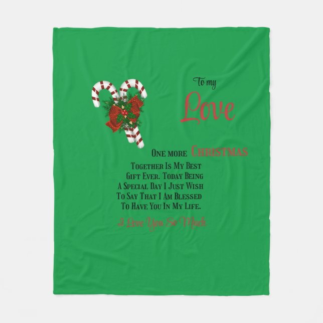 Till min Kärlek en jul till tillsammans Fleecefilt (Framsidan)