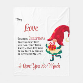 Till min Kärlek en jul till tillsammans Fleecefilt