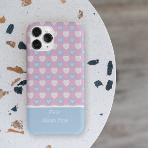 Till min Kärlek Namn Blue och Rosa Hearts Mönster